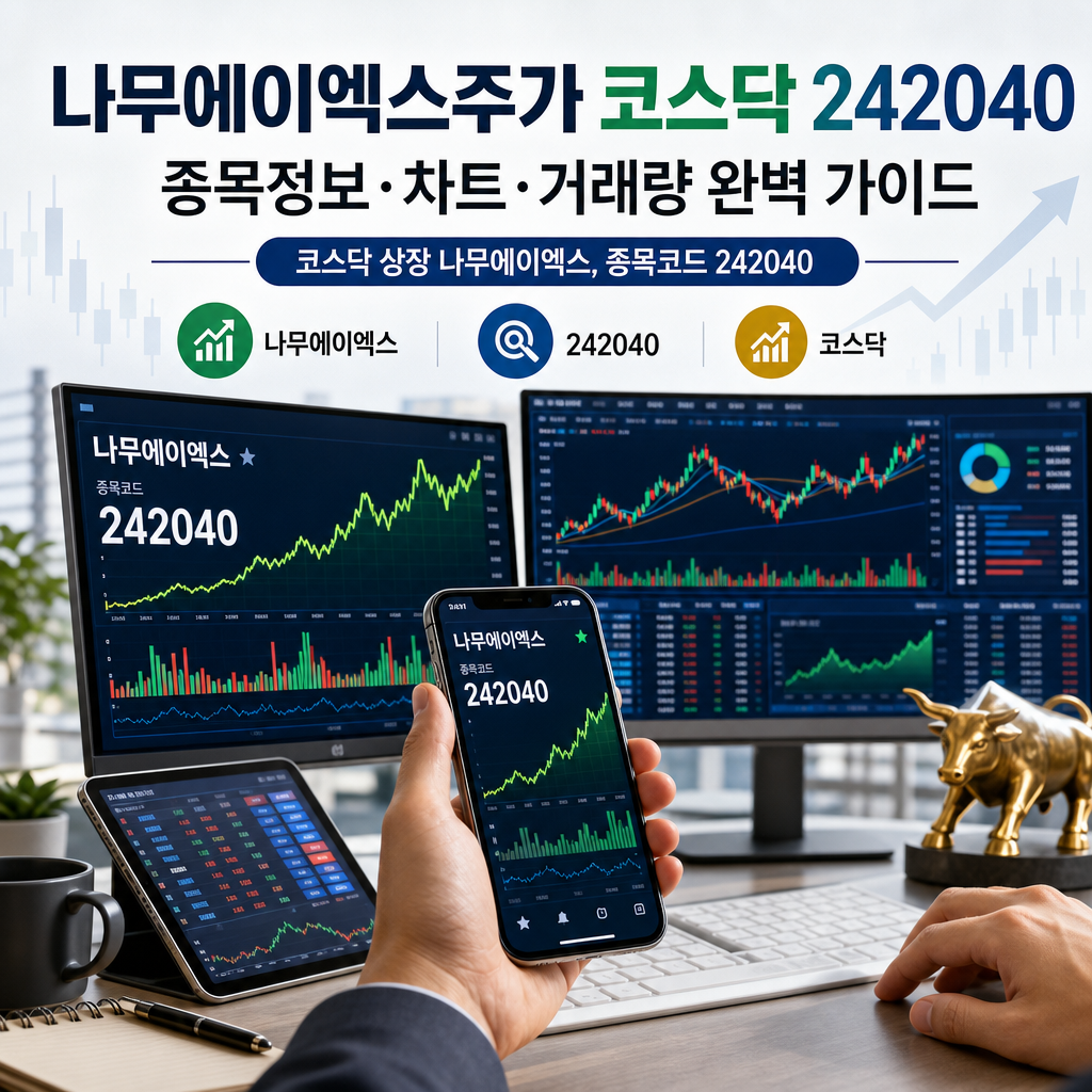 나무에이엑스주가 코스닥 242040 종목정보·차트·거래량 완벽 가이드 대표 이미지